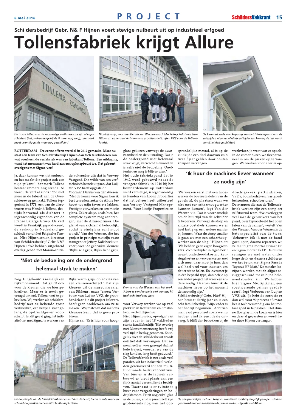Voorvertoning van het artikel Tollensfabriek krijgt Allure in de SchildersVakkrant